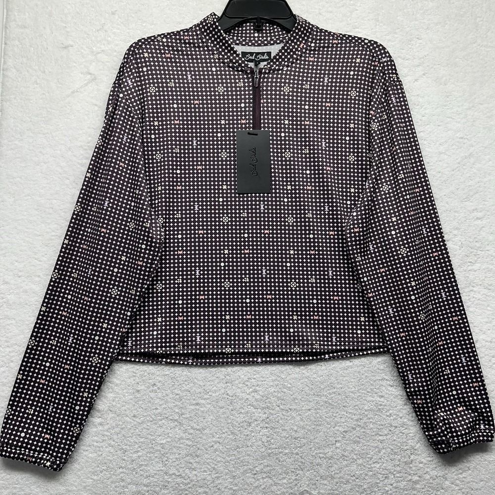Bad Birdie Womens Size L Purple Throwing Darts UV Long Sleeve Blade Top